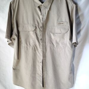 Realtree Tan Short Sleeve Button Down Shirt